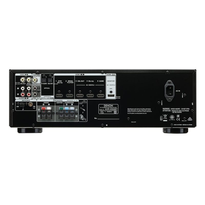 Denon AVR-X550BT - 5.2 Channel AV Receiver