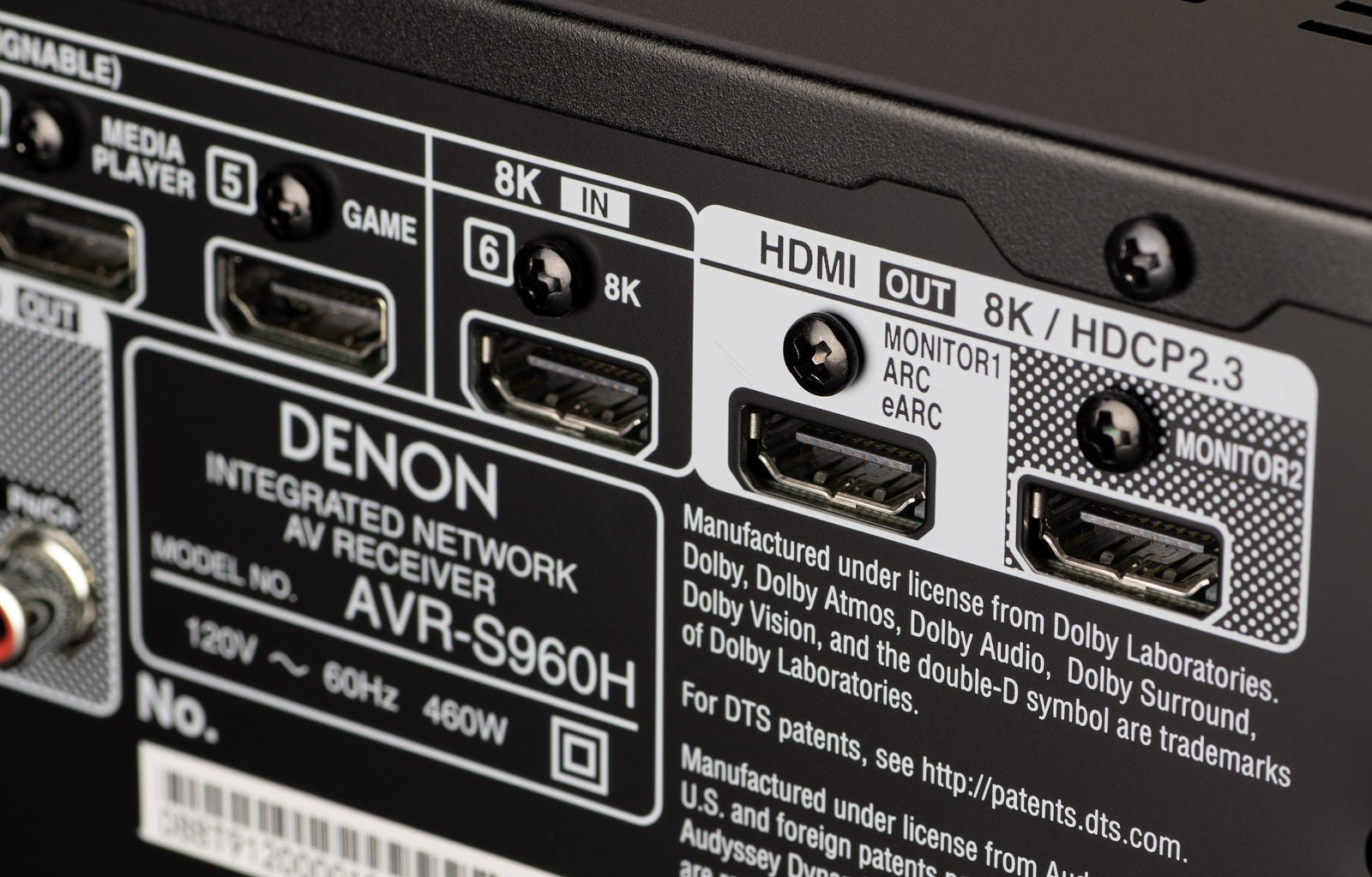DENON AVR-S960H 7.2ch 8K AV Receiver with HEOS® Built-in Online