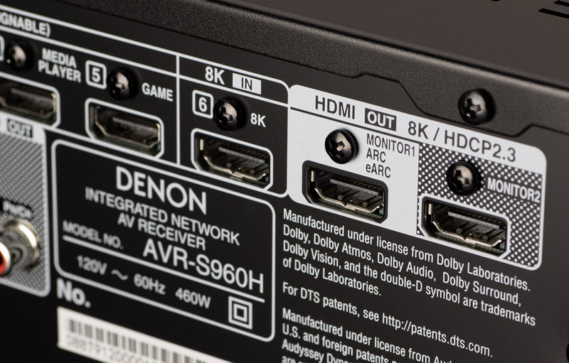 DENON AVR-S960H 7.2ch 8K AV Receiver with HEOS® Built-in