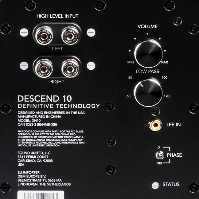 DEFINITIVE TECHNOLOGY DN10 Ultra-Performance, 500W 10" Subwoofer